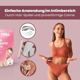 Capillum Amove Aloe Vera 300 g Premium Hair Removal Cream Intimate Area Woman - Gentle Hair Removal Powder Women Painless Shower Intimate Hair Removal Cream Women without Additives with Neutral Odour