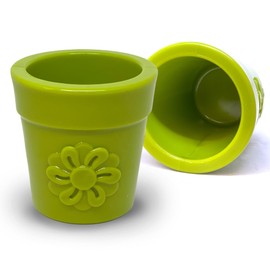 SodaPup Flower Pot – Durable Dog Treat Dispenser & Chew Toy Made in USA from Non-Toxic, Pet Safe, Food Safe Rubber Material for Mental Stimulation, Problem Chewing, Calming Nerves, & More