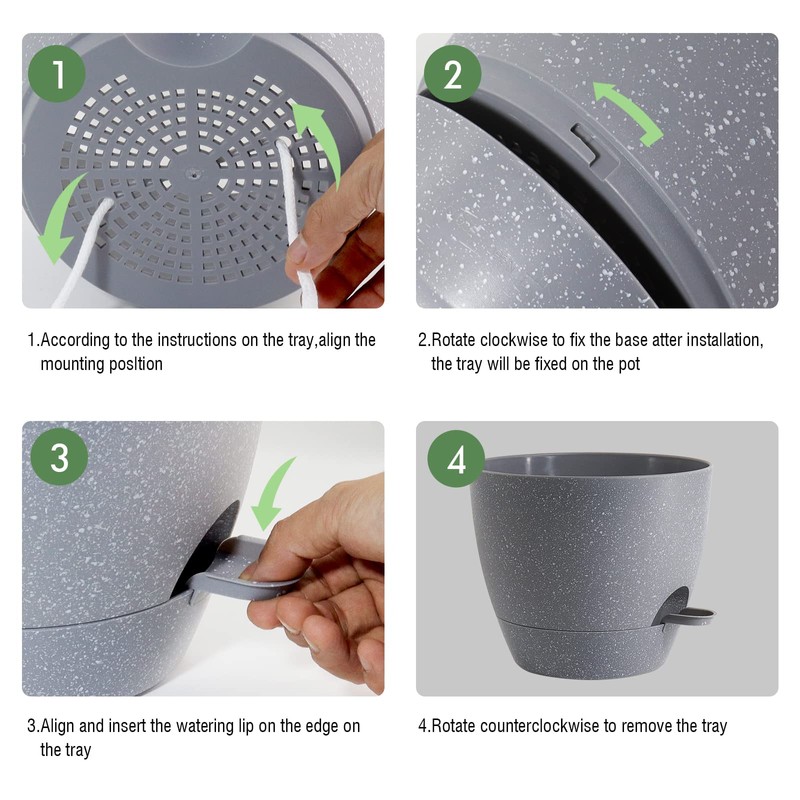 SwinDuck 10 Inch Self Watering Hanging Pots, 2 Pack Hanging