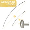 Chrsouly Adjustable 50-85 inches Curved Shower Rod, Extra Wide, Rustproof,