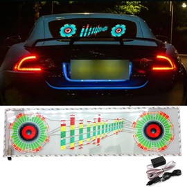 keeda Sound Music Activate Sensor Car Auto Sticker LED Light Equalizer Glow LED Light Audio Voice Rhythm Lamp (Trumpet, 90x25 cm)