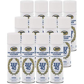 Zep 40 Non-Streaking Multi-Surface Cleaner Aerosol - 18 Ounces (Case of 12) 14401 - Heavy Duty Foaming Action