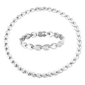 HAQI Magnetic Therapy Bracelet and Necklace Strong Magnetism Bracelet Necklace Magnetic Jewellery Set for Women Magnet