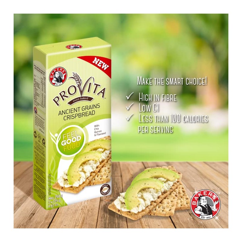 Bakers Provita | Ancient Grains Crispbread | High Fibre |