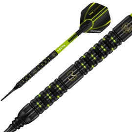WINMAU Michael Van Gerwen MvG Adrenaline 22 g Professional Tungsten Softtip Darts Set with Flights and Shafts
