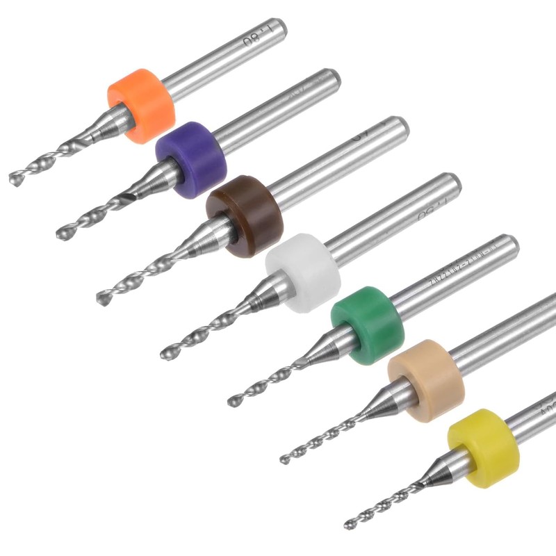 KEWAYO 20pcs PCB Drill Bits Set Spiral Flute Carbide 0.1mm-2.0mm