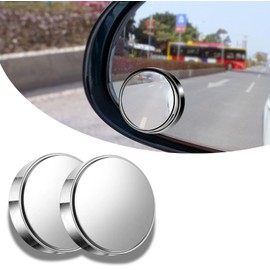 2" Blind Spot Mirrors for Car – Pack of 2 Round Frameless HD Glass Convex Side Rear View Mirrors with 360° Adjustable Mount – Waterproof Wide Angle for Car, SUV, Truck