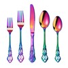 Runfly Gorgeous Retro Royal Rainbow Stainless Steel 20 Pieces Flatware