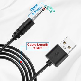 EGK Vibrating Charger with DC Fast Charging Cable 2.5mm Replacement Cord