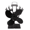 Heat Powered Fireplace Fan 4 Blades Aluminum Alloy Stove Fan