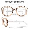 Zeelool Unique Geometric Glasses for Women with Non-prescription Clear Lens