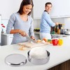 Stainless Steel Rice Bowl with Lids Multipurpose Single Layer Mixing
