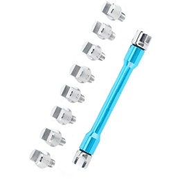 Motorcycle Spoke Wrench CNC Spanner Set 5.0‑6.8 Length 93mm/3.7in for Most MotorbikeBlue