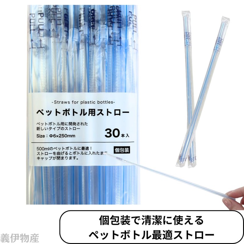 Plastic Bottle Straws, 16.9 fl oz (500 ml), Plastic Bottle,