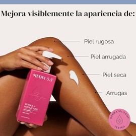 Medix Loción Humectante Retinol Rostro Cuerpo Crema Corporal Tratamiento Cuidado Piel Agrietada Trata Arrugas Dañada Por Sol
