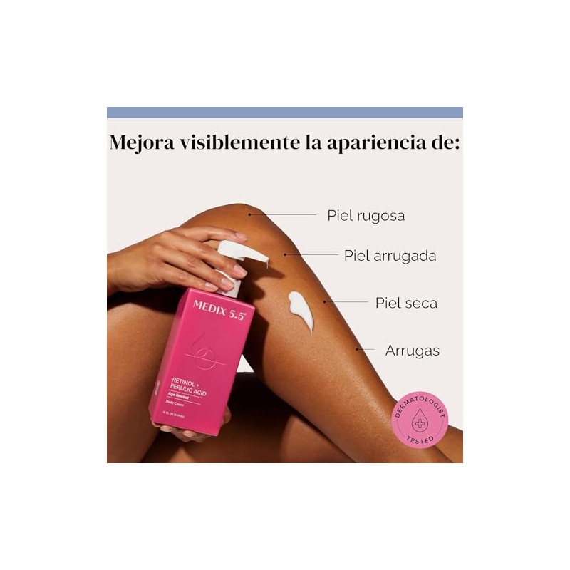 Medix Loción Humectante Retinol Rostro Cuerpo Crema Corporal Tratamiento Cuidado