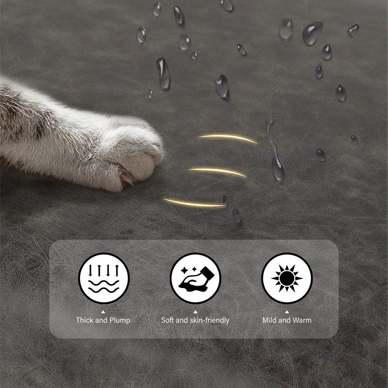 PHI VILLA Bar Stools Set of 3 - Thick Cushion