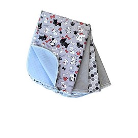 Caldwell's Potty Pads Washable Dog Pee Pads Reusable Puppy Pads Extra Absorbent Quilted Waterproof Whelping Training Kennel Crate Furniture Multi-Purpose Pet Pads Small to Extra Large (S)