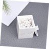 Zerodeko Cotton Swabs Storage Box with Lid Marble Design Compartment