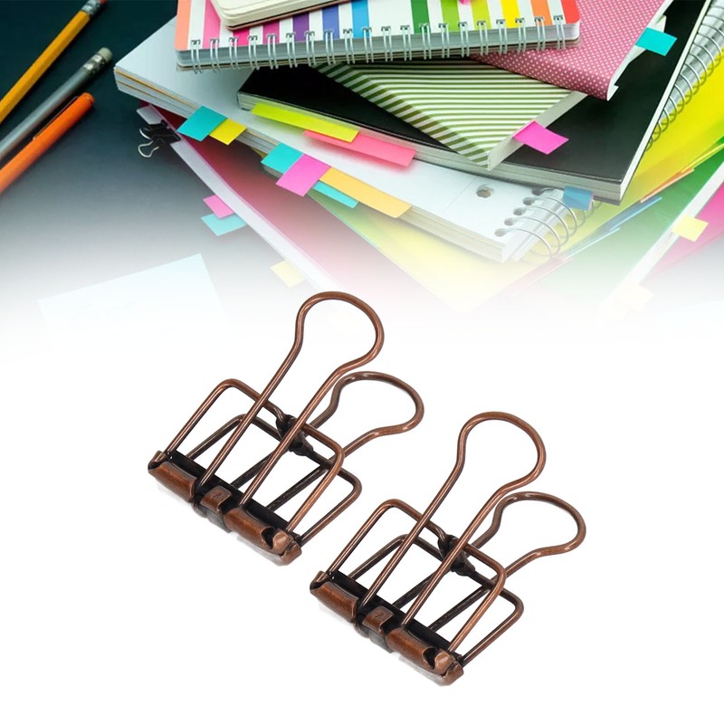 80Pcs Hollow Binder Clips 0.7in Sturdy Metal Hollow Out Strong