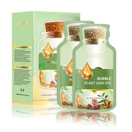 Tinte de Cabello Natural de Plantas, Nuevo Tinte de Burbujas Botánico 20ml 10Paquetes/Caja, Extracto Puro de Plantas para Tinte de Burbujas de Color p