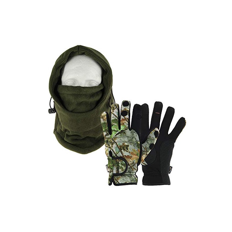 DNA Cold Weather Carp Fishing Fleece Lined OD Green Adjustable