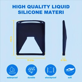 Neuvikter Soft Silicone Starlink Mini Case Cover, Anti-Bump Silicone Protector with Hook to Hang Starlink Mini on The Backpack for Non-Stop Signal (Gray)