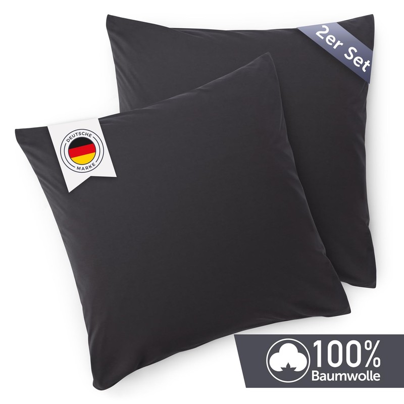 Blumtal set of 2 pillowcases - 100% cotton, super soft