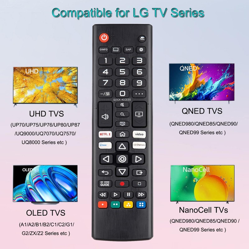 (Pack of 2) Universal Remote for All LG Smart TV,
