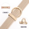 WERFORU Straw Woven Belt Women, C-beige
