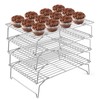 E-far 4-Tier Cooling Rack, 15”x10.1" Stainless Steel Stackable Wire Cooling