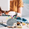 Cute Hedgehog Shaped Needle Pin Cushion Set with 400 Colorful