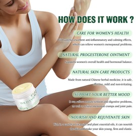 Wild Yam Cream for Hormone Balance, Organic Wild Yam Cream, Natural Balancing Cream for Women, Suitable for All Skin Types