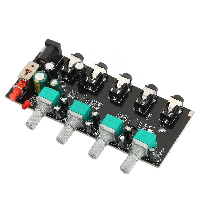 4 Way Stereo Mixer Board 4 In 1 Out Adjustable