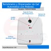 Pedestal Con Termómetro Dispensador De Gel Antibacterial V0 Color Blanca