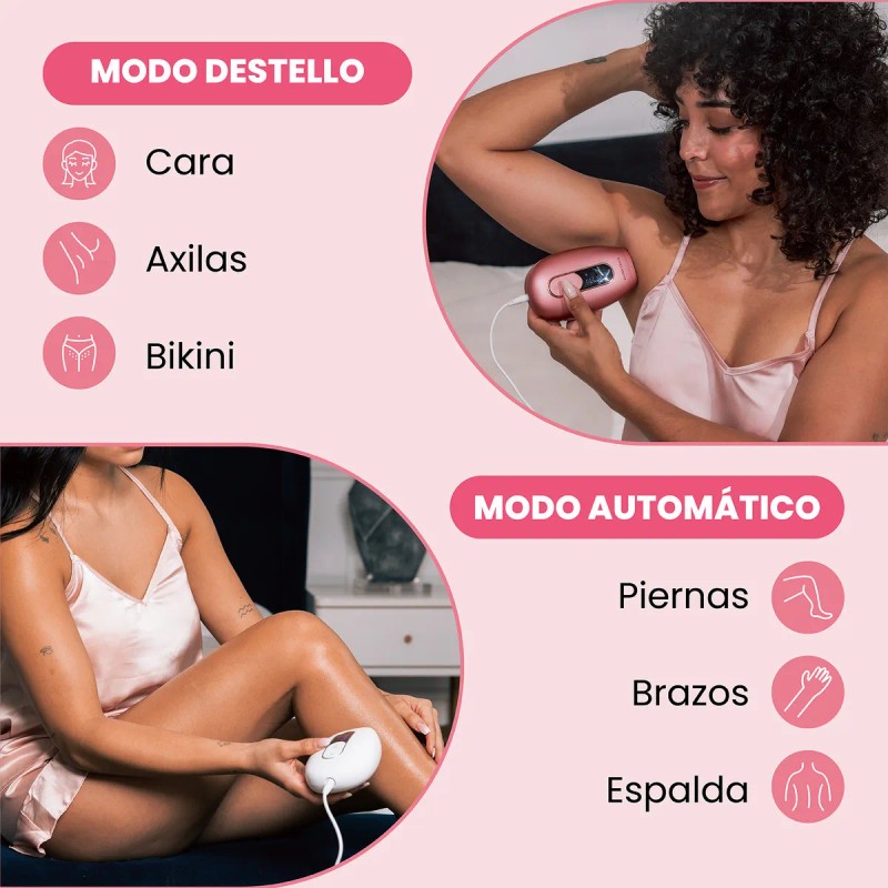 Depiladora Ipl Pro Shinnyskin Luz Pulsada Permanente Color Rosa