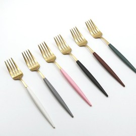 (All-round) Mont Blanc Eiffel/Bijou Gold Dessert Fork / (올라운드)몽블랑 에펠비쥬 골드 디저트포크