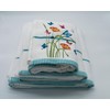 Lex's Linens Floral & Butterfly Embroidered Bath Towel
