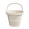 Foldable Bucket, 5L/10L, PP + TPR Material, White, Space-Saving, Foldable