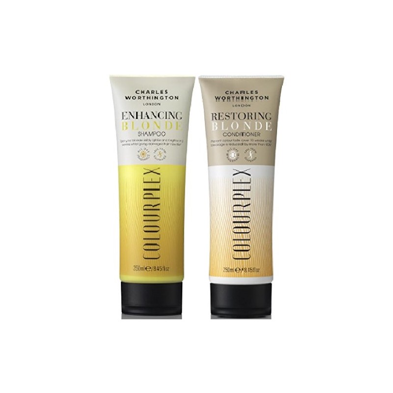 Charles Worthington Colourplex Enhancing Blonde Shampoo 250ml & Colourplex Restoring