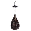 Hanging Solar Light Bronze Iron Metal Hollow Pattern Outdoor Lawn