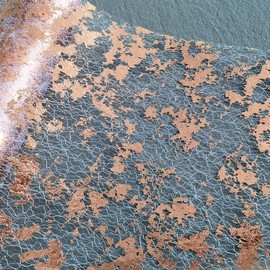 5M Rose Gold Metallic Table Runner, 28cm Metallic Foil Table Runner Tulle Roll, Gift Floral DIY Wrapping Ribbon For Birthday Party Wedding Christmas Table Decoration