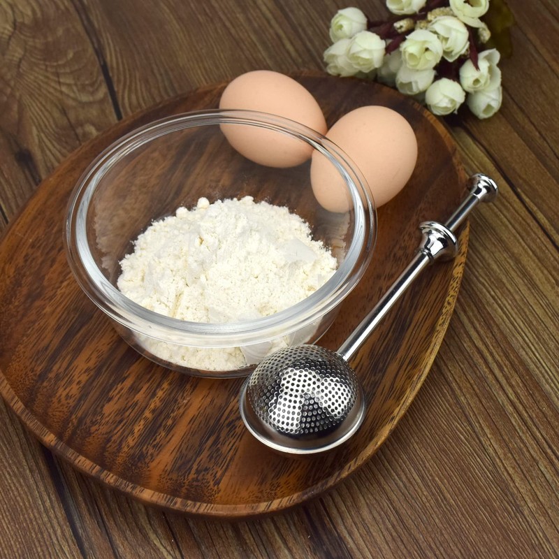 Powder Sugar Shaker Sifter Duster Baker's Dusting Wand Dispenser for