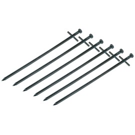 12 pcs Campiro® stell cross pegs 23cm x Ø 6mm pavillion tent awning rock ground peg