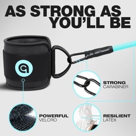 ActiveGear Ankle Resistance Bands with Cuffs - Ideal for Glutes, Legs & Core Workouts, Kickback Ankle Straps for Working Out at Home & Gym Fitness - Blue