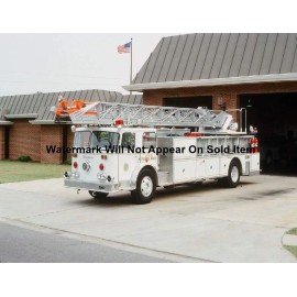 Seagrave Virginia Beach Aerial Ladder Fire Truck VTG Photograph Print 8.5x11"