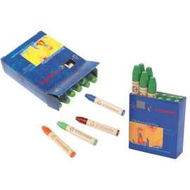 Stockmar Wax Crayons Individual Colours Set of 12 Crayons in Cardboard Box Available in 32 Colours