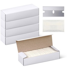 Lasnten 500 Pcs Single Edge Razor Blades Industrial Scraper Razor Blades Safety Straight Edge Replacement Box Cutter Blades Glass Paint Scraper Razor Blades for Removing Labels, Decals, Stickers