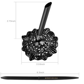 RUTICH Replacement Wedding Signing Pen Guest Book Pen for Wedding Bridal Engagement Valentine's Day for RUTICH Signing Pen Holder, Black 2 Pcs