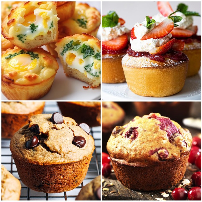 CAKETIME 12 Cups & 24 Cups Silicone Muffin Pan with